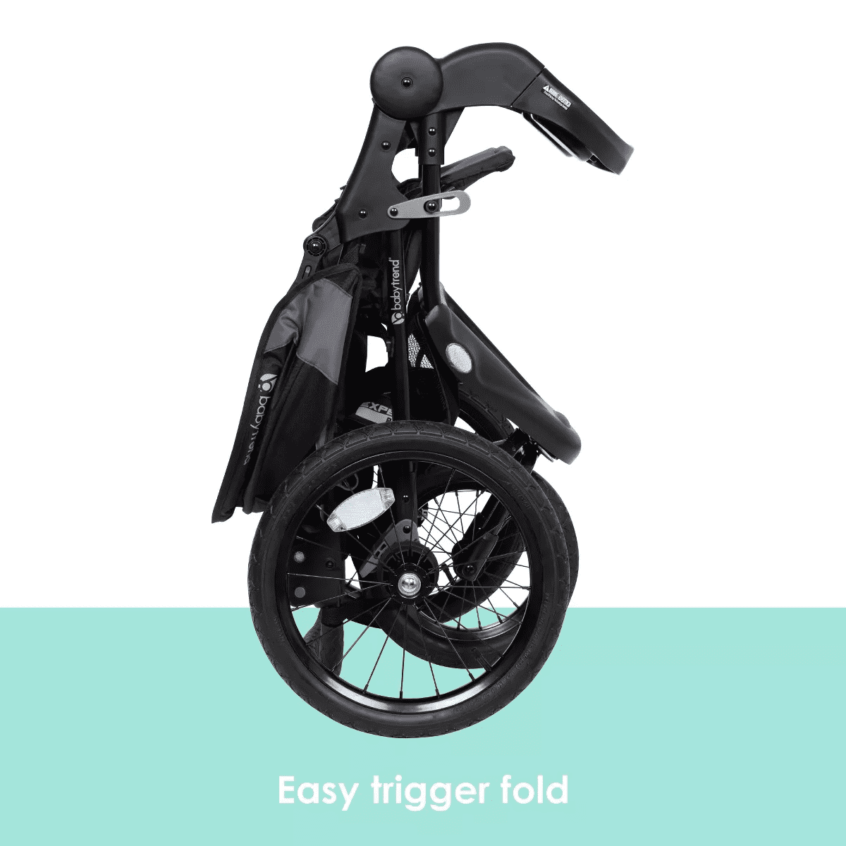 Baby Trend Expedition plus Jogger with LED Safety Light - Madrid Black - Image 10