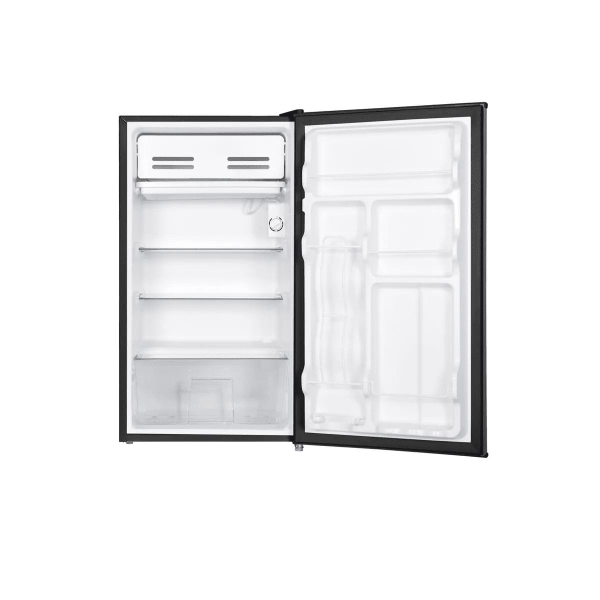 Midea 3.3 Cu Ft Compact Refrigerator: Energy Star Certified, Freestanding, Silver, Reversible Door, 3 Shelves - Image 4
