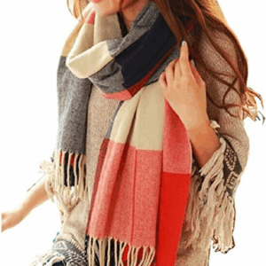 Womens Scarf Fashion Long Plaid Shawls Wraps Big Grid Winter Warm Lattice Large Scarves Gifts
