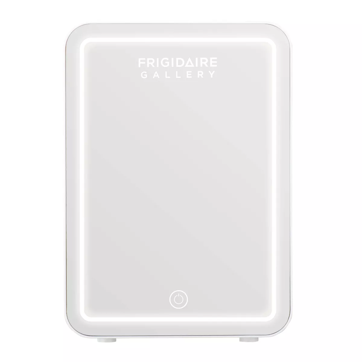 Frigidaire Gallery 9 Can Beauty Lighted Mirror Fridge White: Countertop Beverage Refrigerator, Thermoelectric Cooling