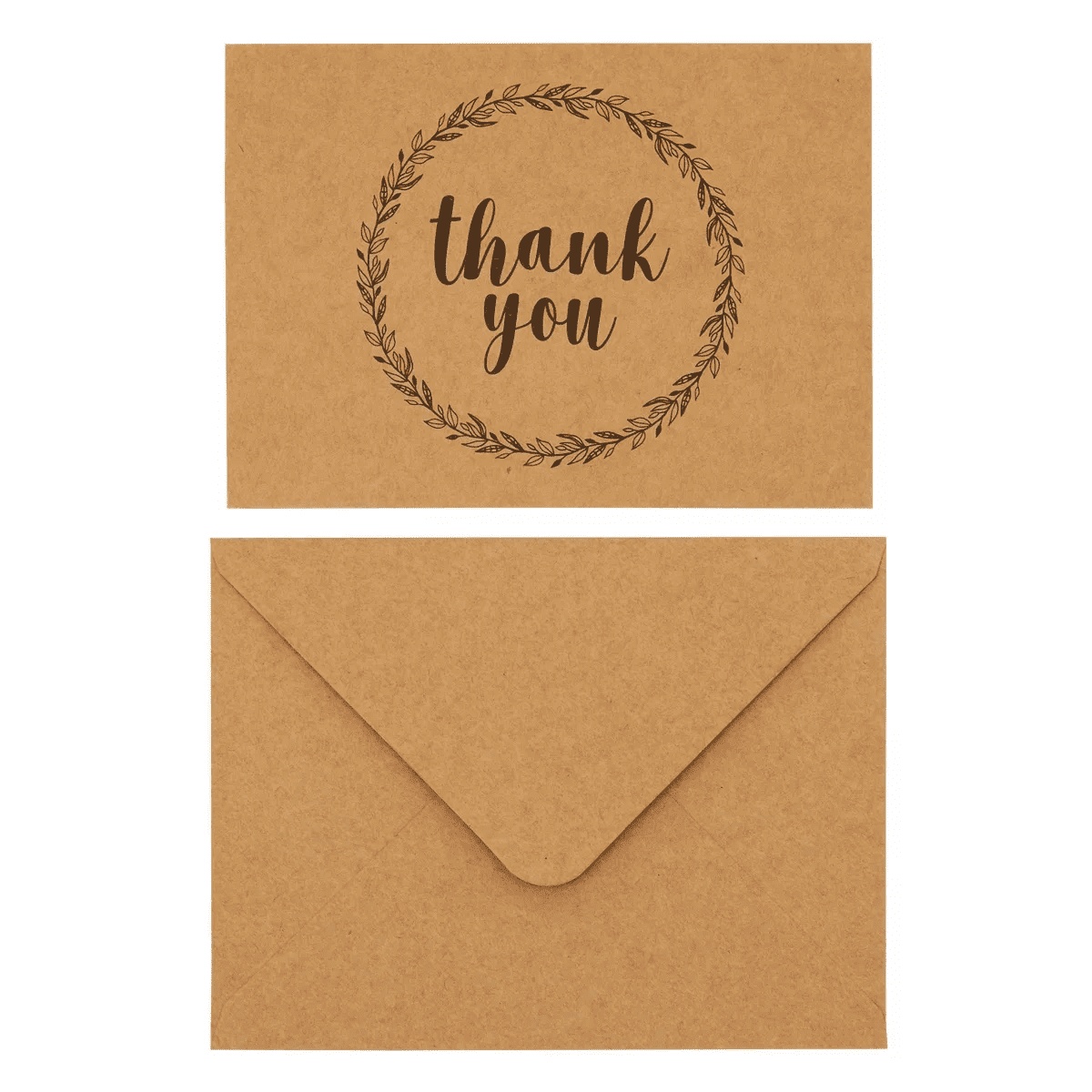 Best Paper Greetings 120 Pack 3.5X5-Inch Bulk Kraft Thank You Cards with Envelopes - Blank Appreciation Gift Notes for Wedding and Teachers - Image 6