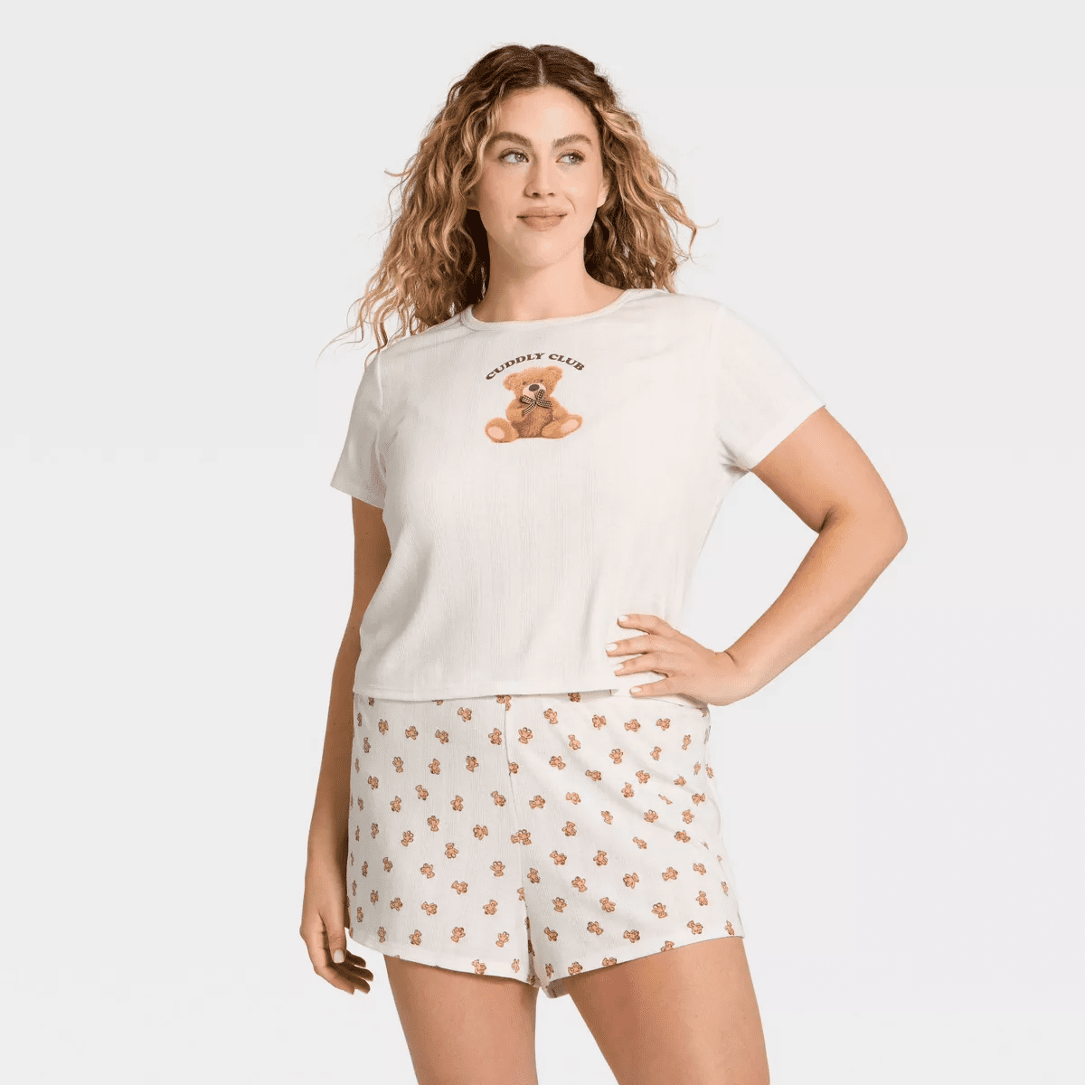 Women'S Pointelle Short Sleeve Top and Shorts Pajama Set - Wild Fable - Image 6