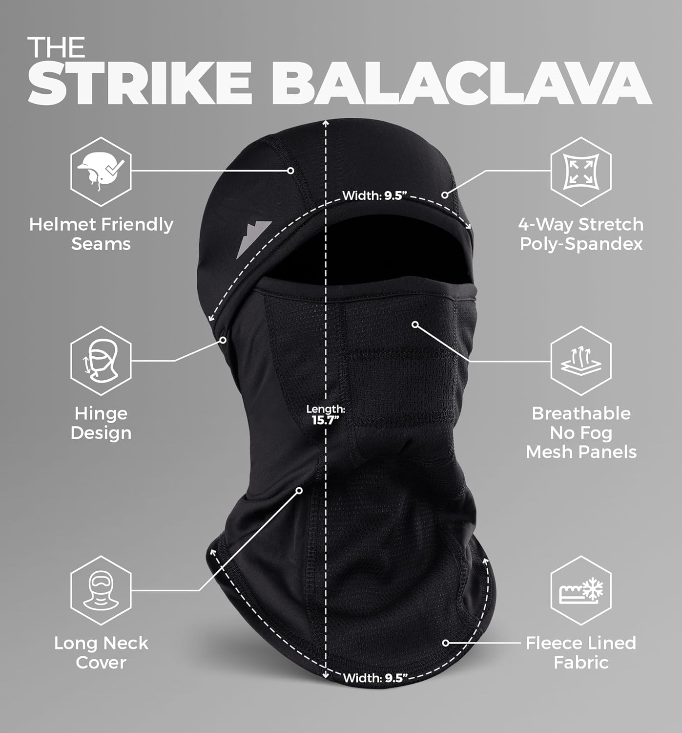 Balaclava Ski Mask - Winter Face Mask for Men & Women - Cold Weather Gear for Skiing, Snowboarding & Motorcycle Riding - Image 3