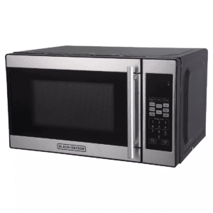 BLACK+DECKER 0.7 Cu Ft 700W Microwave Oven Black EM720CPN-P: Countertop, Small Dorm Microwave, Child Lock, 8 Programs