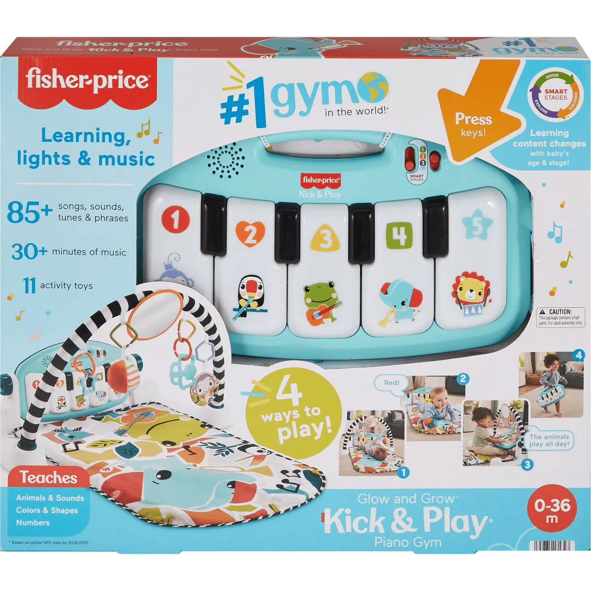 Fisher-Price Glow & Grow Kick and Play Gym - Blue - Image 6