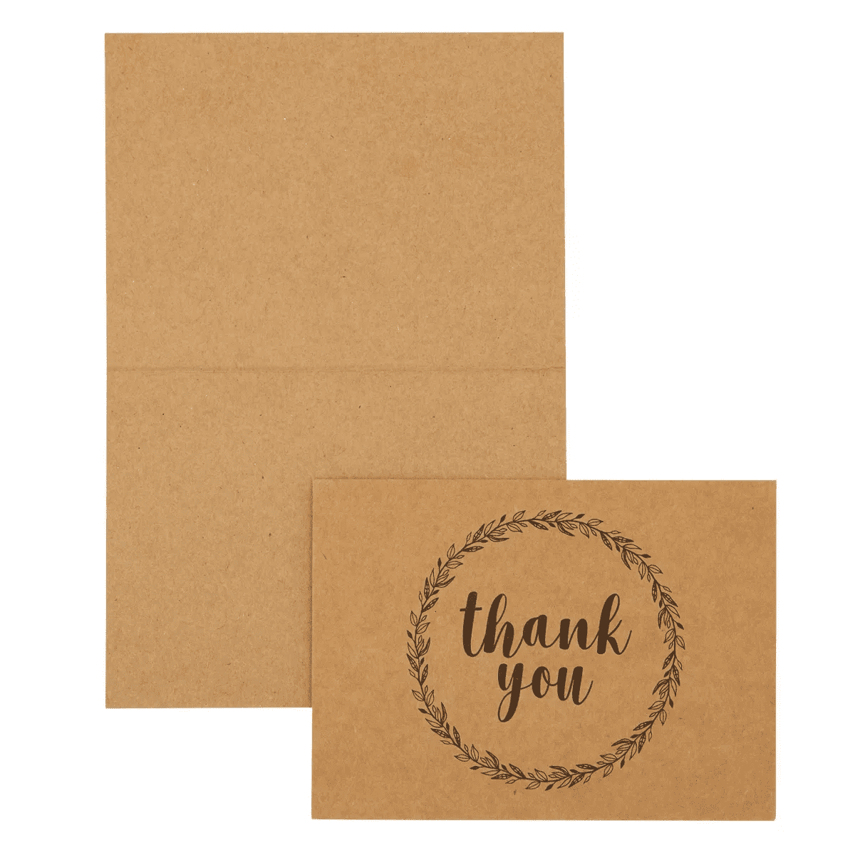 Best Paper Greetings 120 Pack 3.5X5-Inch Bulk Kraft Thank You Cards with Envelopes - Blank Appreciation Gift Notes for Wedding and Teachers - Image 5