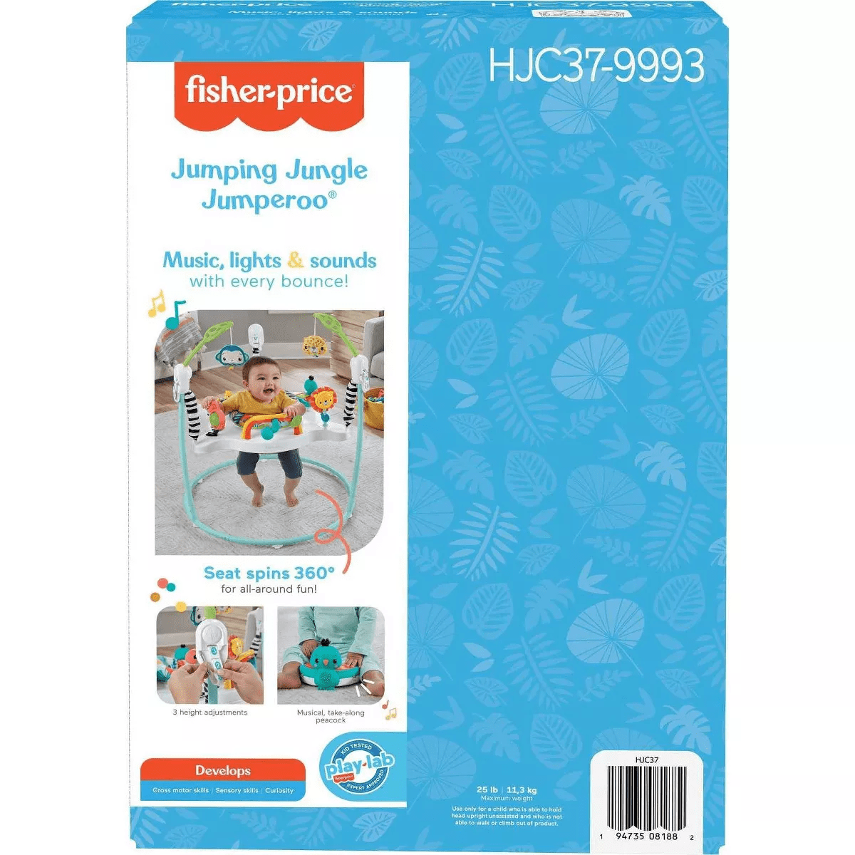 Fisher-Price Jumping Jungle Jumperoo Baby Jumper with Lights and Sound - Image 6