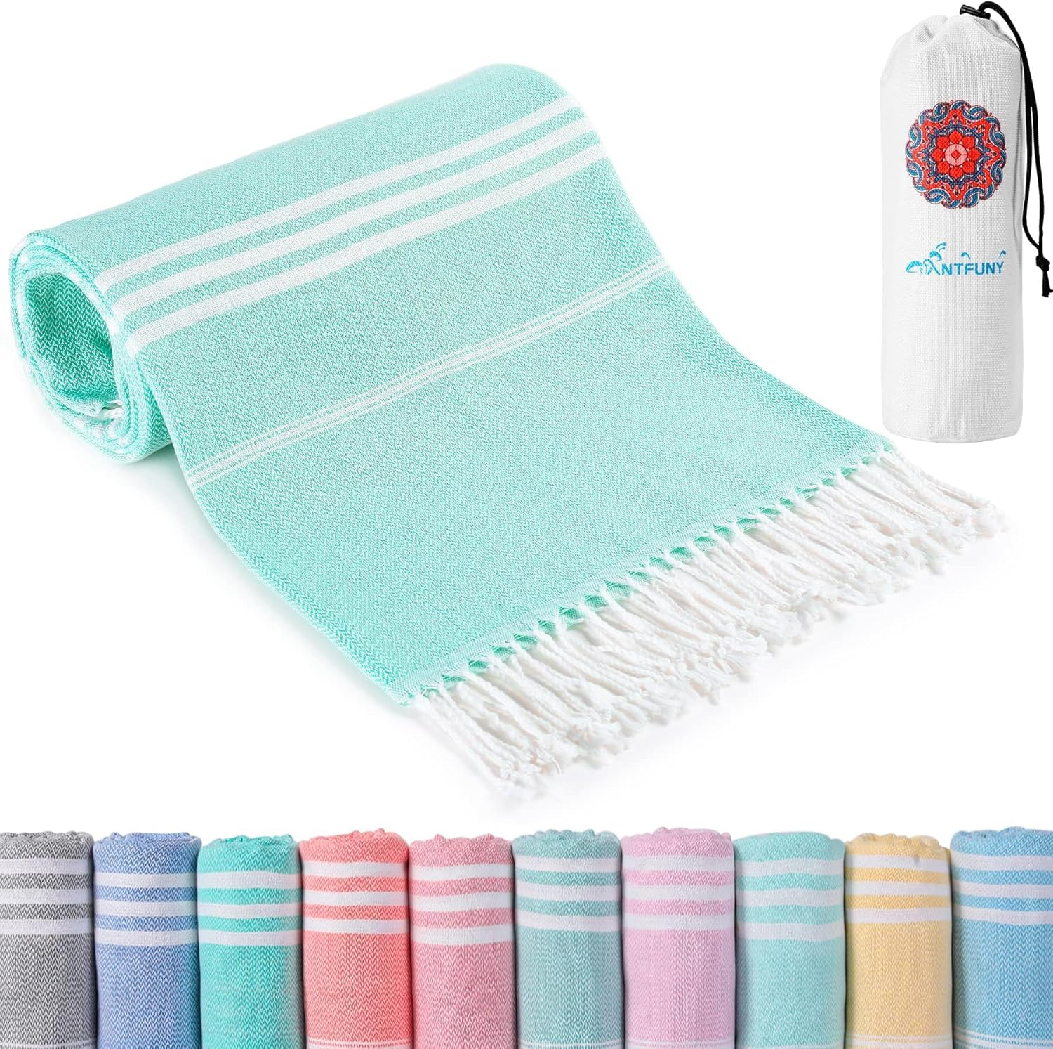 Turkish Beach Towels Vacation Essentials Quick Dry Sand Free Oversized Bath Pool Swim Towel Extra Large XL Blanket Adult Travel Cruise Accessories Must Haves Clearance Stuff Necessities