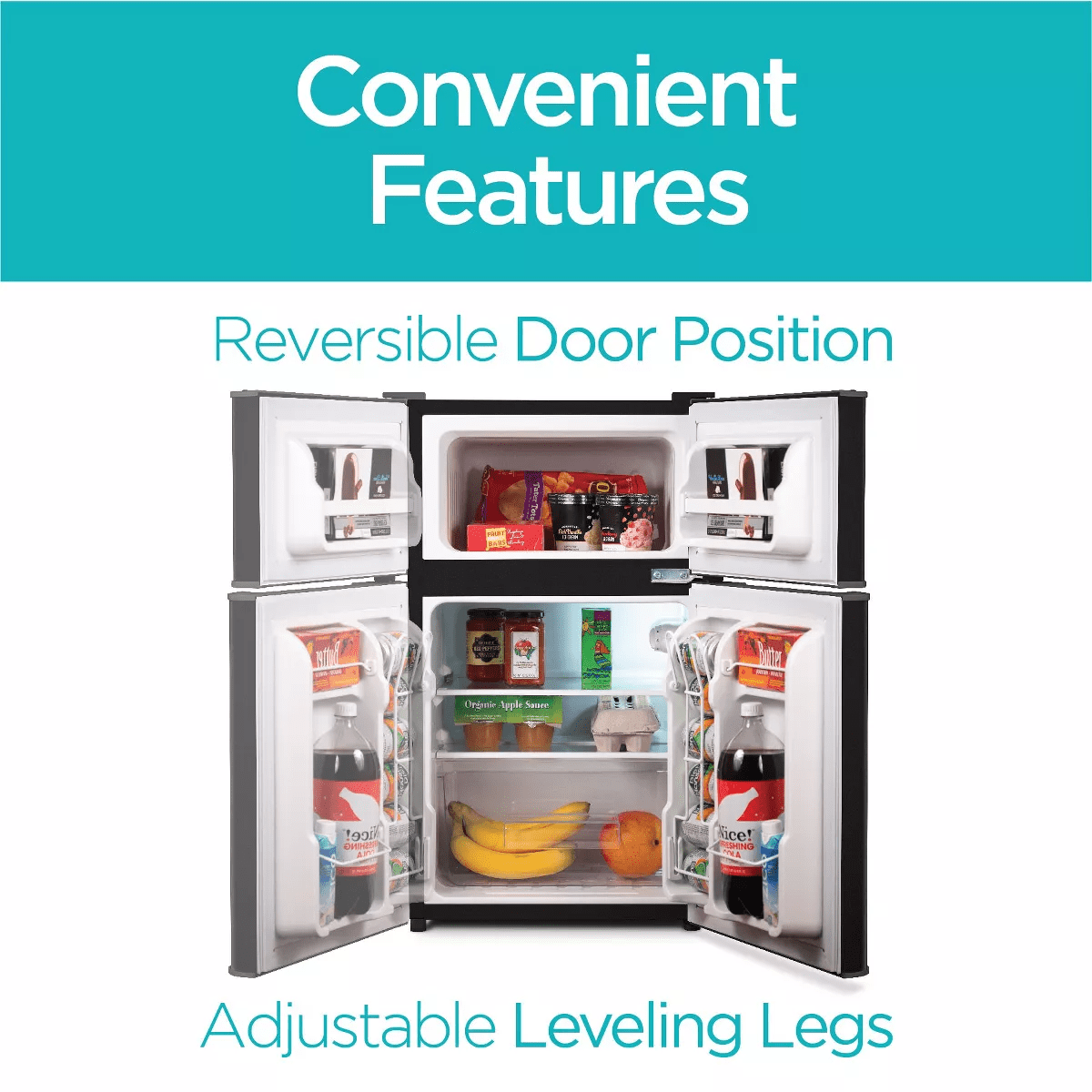 BLACK+DECKER 2 Door Refrigerator 3.1 Cu. Ft. with True Freezer - Image 6