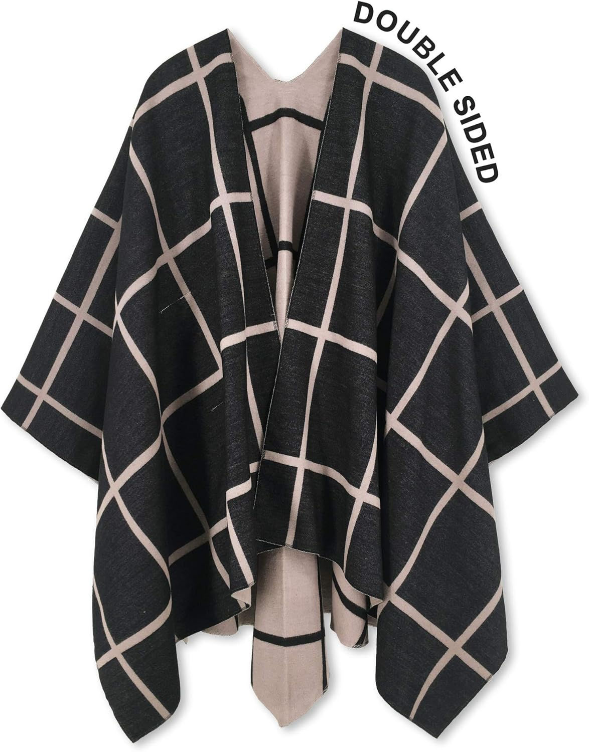 Women'S Shawl Wrap Poncho Ruana Cape Open Front Cardigan Shawls for Fall Winter - Image 8