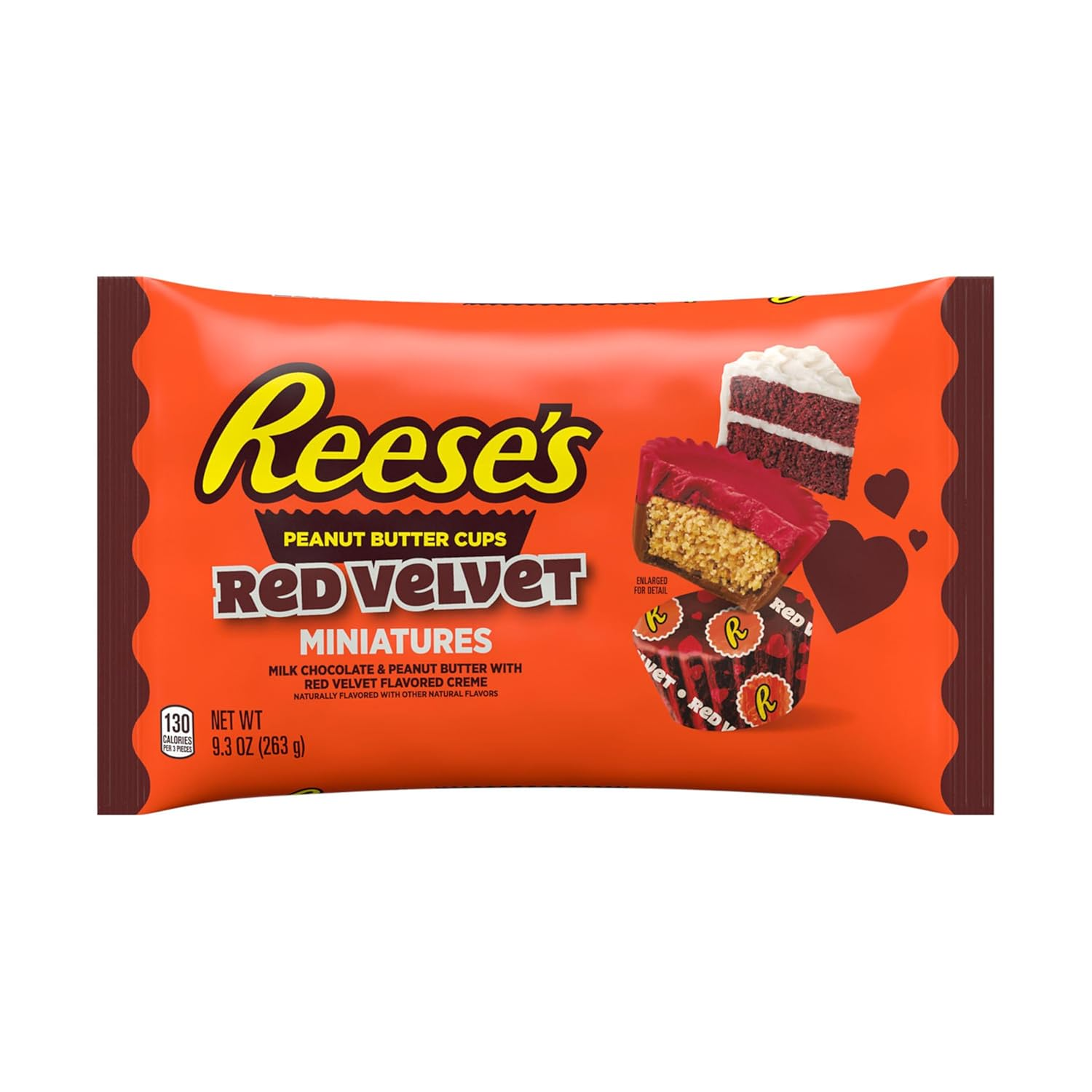 Miniatures Red Velvet Flavored Milk Chocolate Peanut Butter Cups, Valentine'S Candy Bag, 9.3 Oz - Image 3