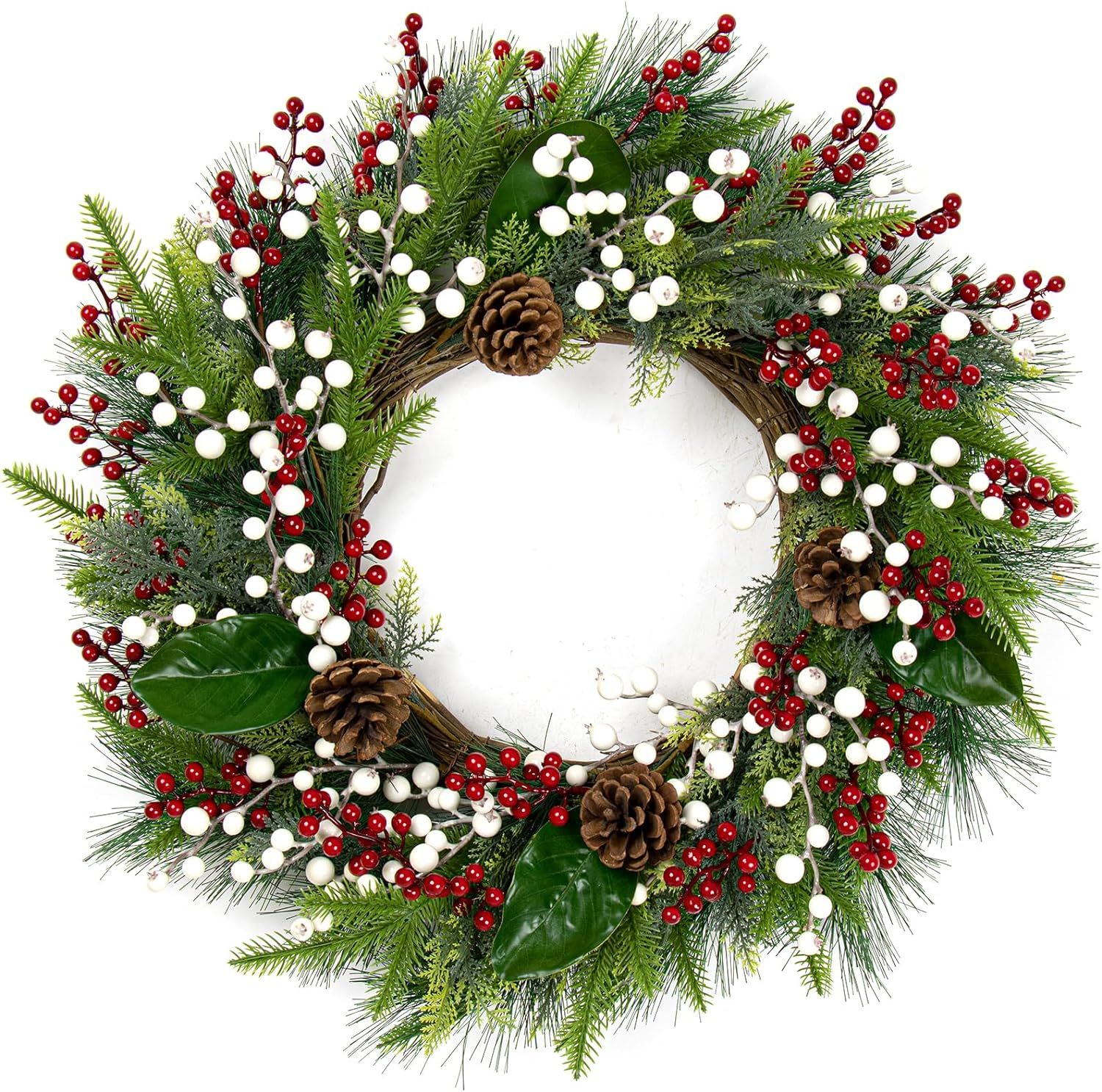 32 Pack Christmas Tree Decorations, Artificial Red Berry Stems 6.5 Inch Christmas Berry Picks with Holly Berries for Xmas Winter Holiday Home DIY Ornaments - Image 3