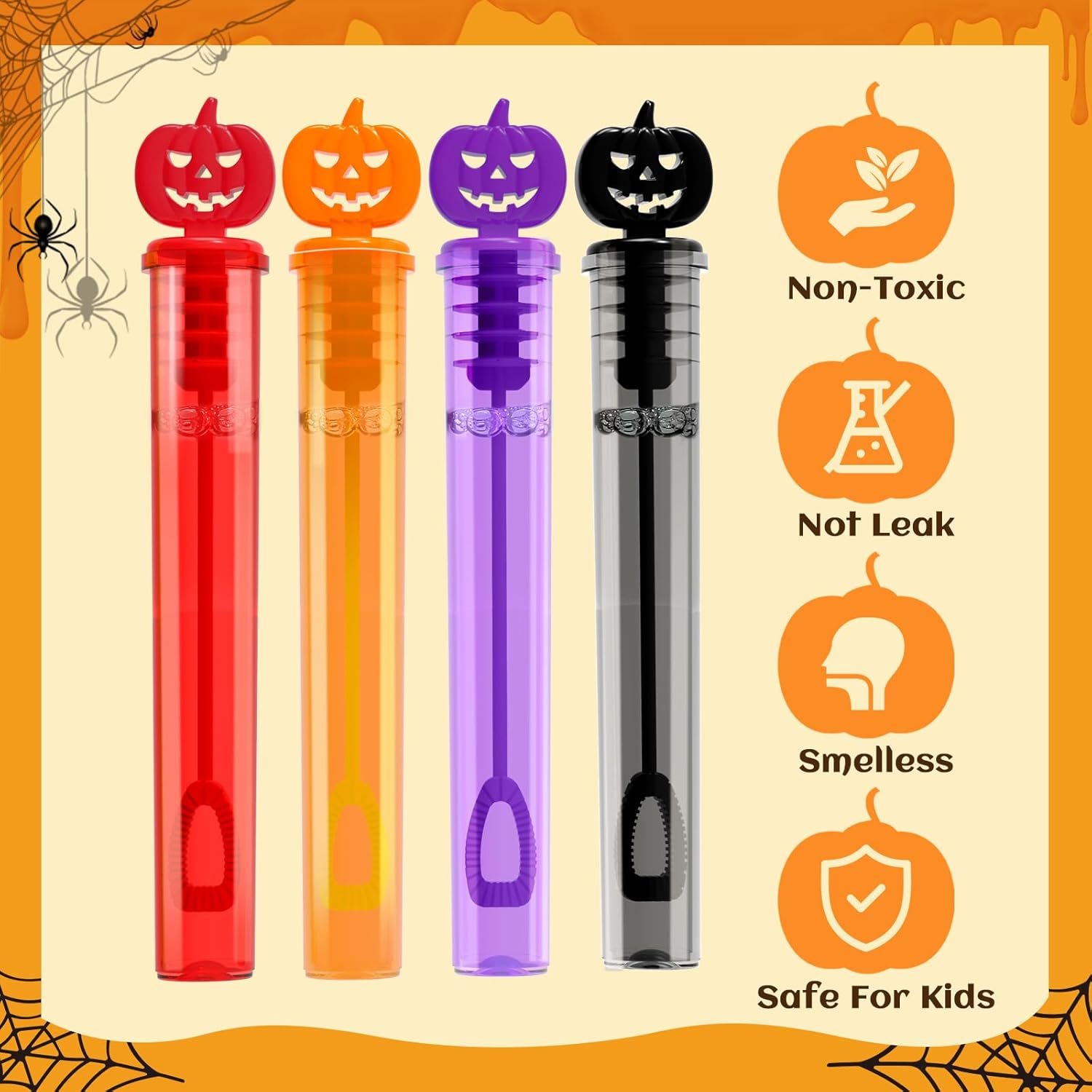 80 PCS Halloween Party Favor for Kids, Halloween Mini Bubble Wands Halloween Gifts for Trick or Treating, School Classroom Rewards, Goodie Bag Fillers - Image 7