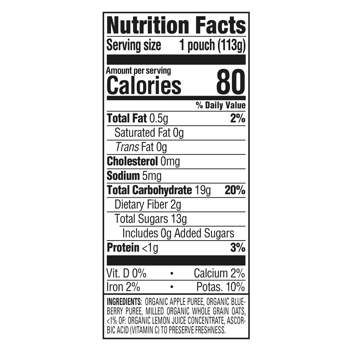 Happy Family Clearly Crafted Apples Blueberries & Oats Baby Meals -(Select Count) - Image 5