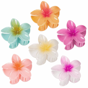 6 Pcs Flower Hair Claw Clips - Hawaiian Hair Clips for Women, Cute Summer Beach Hair Accessories