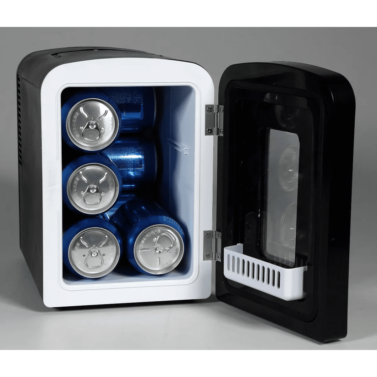 Frigidaire 0.17 Cu Ft 9 Can Retro Portable Mini Refrigerator with Door Window: Stainless Steel, 2 Shelves, ETL Listed - Image 5