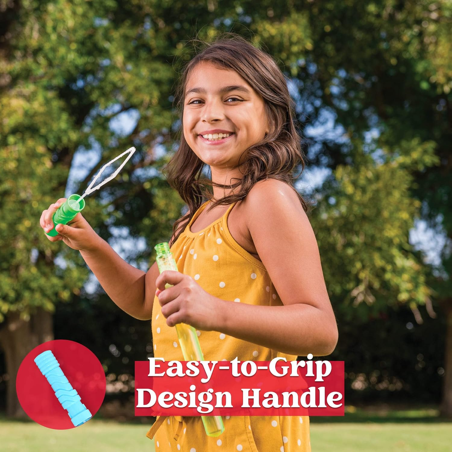 24 Pack 14.6’’ Big Bubble Wands Bulk (2 Dozen) for Summer Toy, Outdoor/Indoor Activity Use, Easter, Bubbles Party Favors Supplies for Kids - Image 4