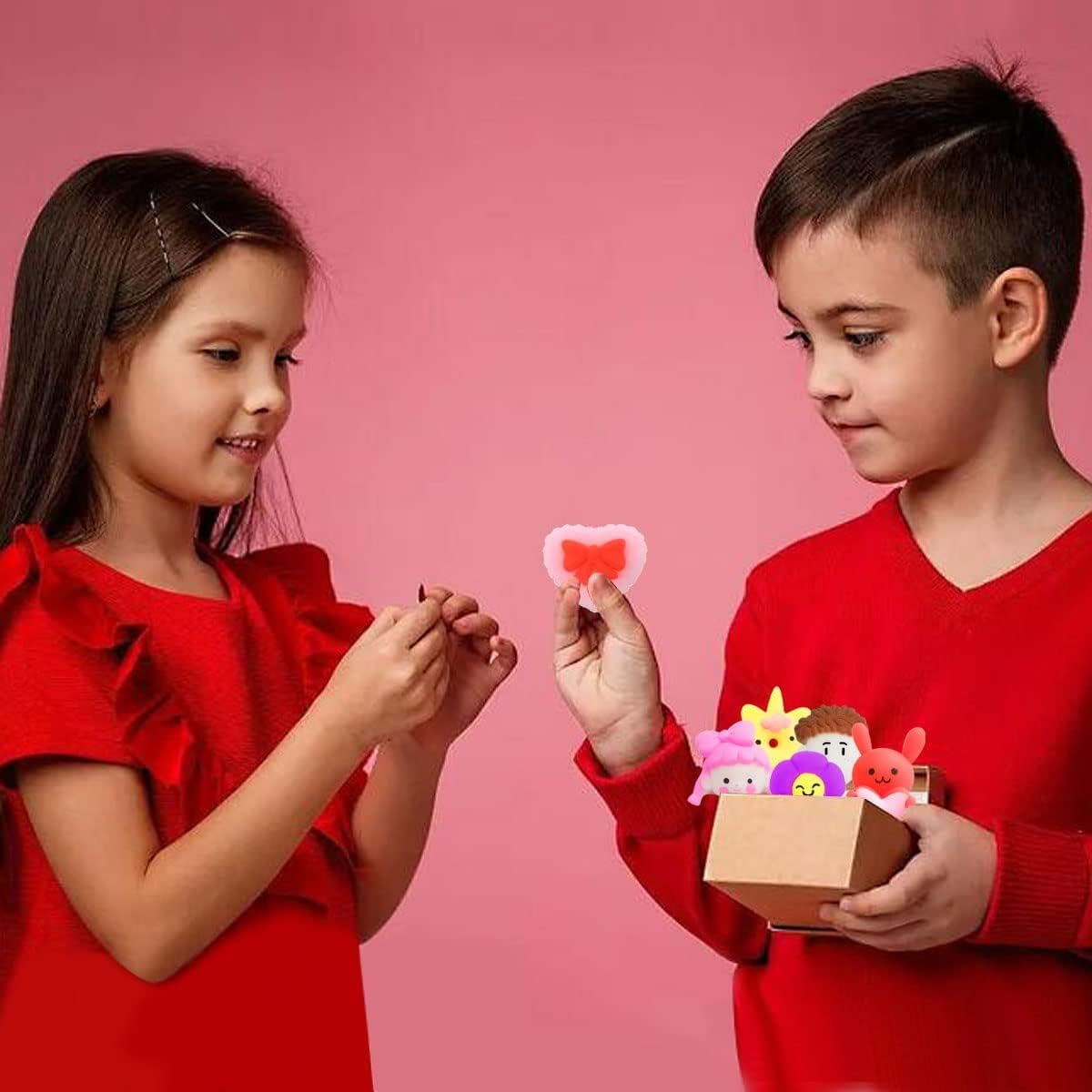 24Pcs Valentines Day Gifts for Kids Mochi Squishy Toys Filled Valentine Gift Boxs for Kids Girls Boys Valentines Day Gifts Exchange Classroom School Exchange Prize - Image 7