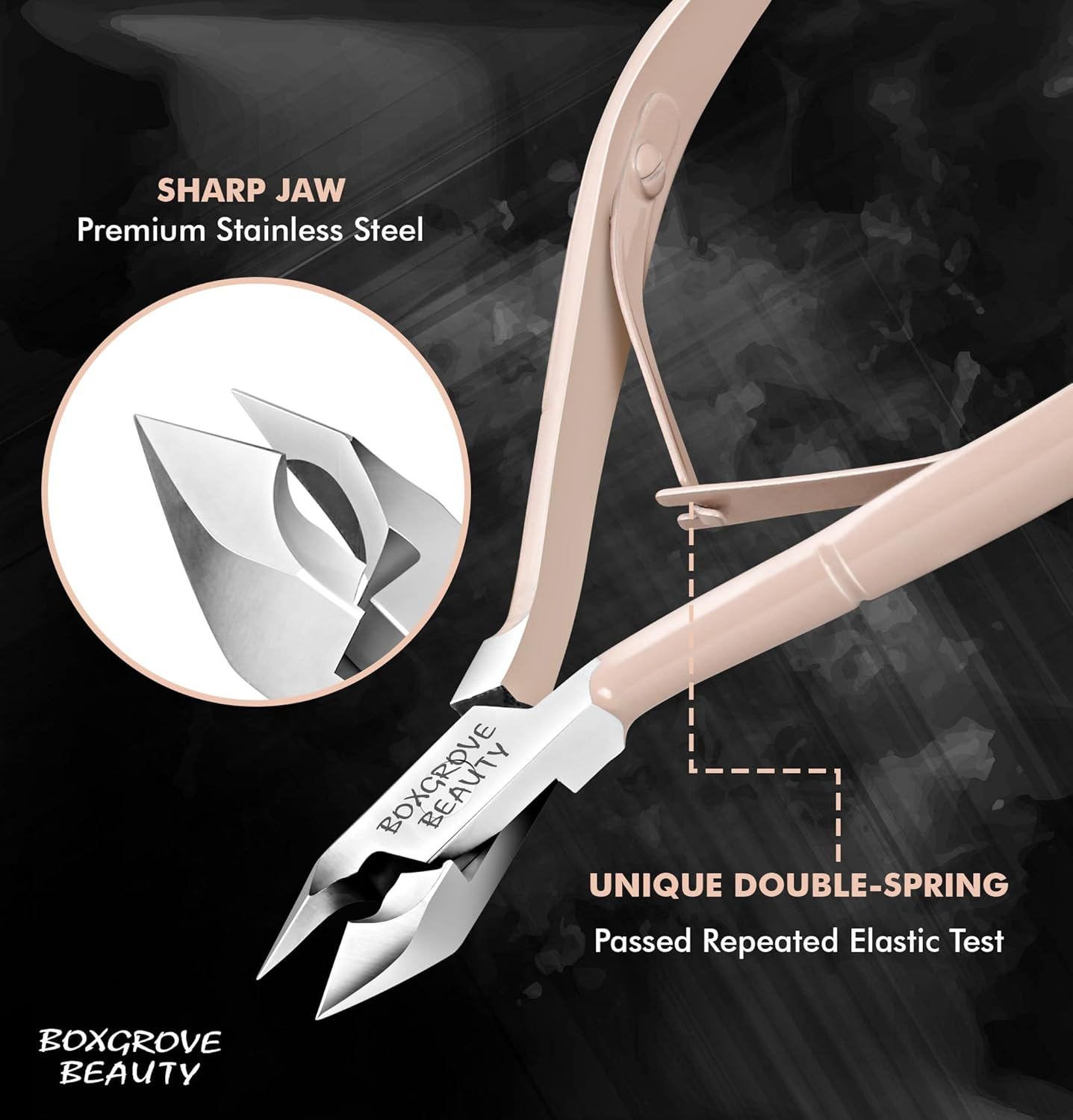 Professional Cuticle Cutter & Pusher Trimmer Manicure Tools with Double Spring– Perfect Nail Care Tool for Manicure & Pedicure Beauty at Home/Spa/Saloon - Image 2