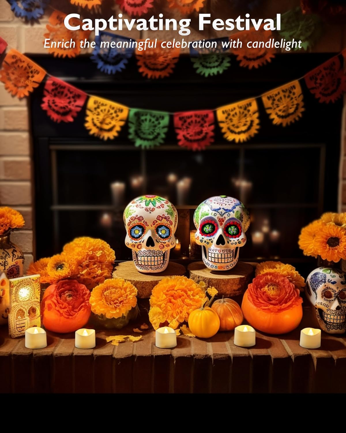 12Pcs Flickering Flameless Candle Battery Operated, 200+Hours Fake Electric LED Tea Lights for Votive, Centerpiece Table Decorations, Wedding, Aniversary, Halloween, Christmas - Image 6