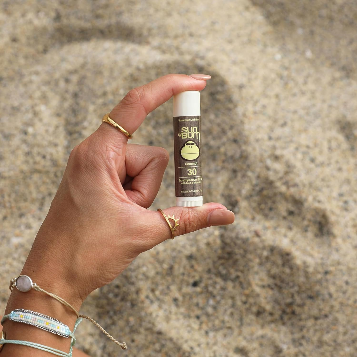 SPF 30 Sunscreen Coconut Lip Balm - Moisturizing Aloe Vera and Vitamin E - Vegan and Cruelty Free - Broad Spectrum UVA/UVB Lip Protection - 0.15 Oz Stick - Image 3