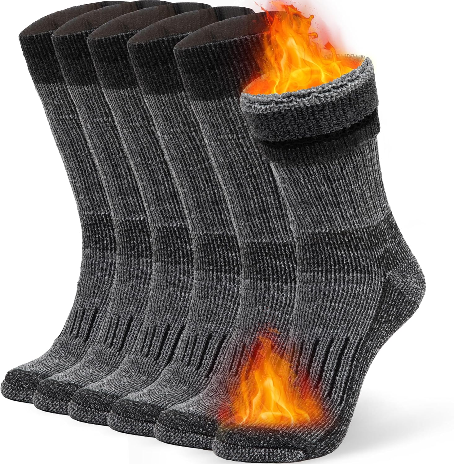 Warm Thermal Wool Socks for Winter Moisture Wicking and Breathable Cozy Boot Socks