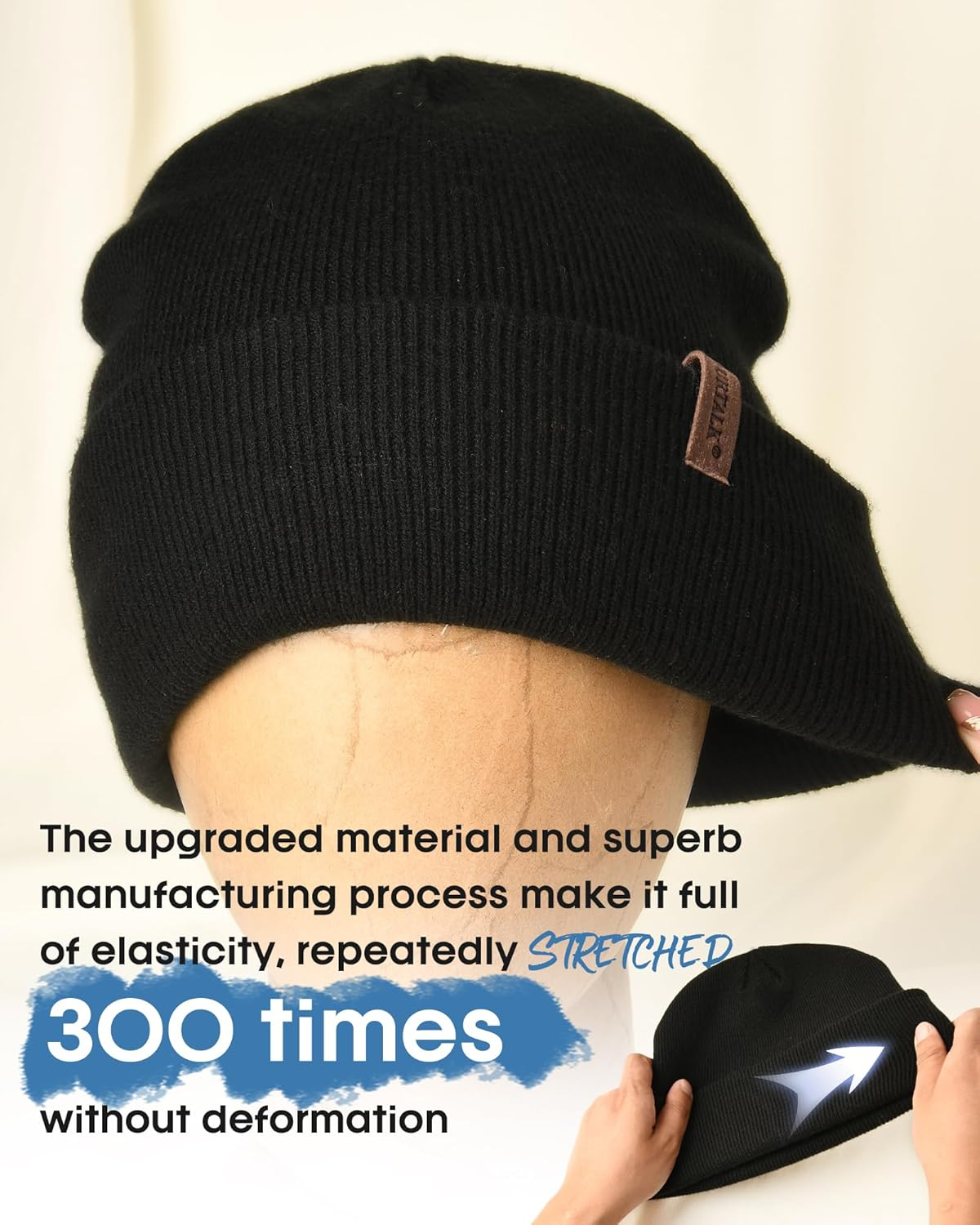 Beanie for Men Women Cuffed Thick Knitted Unisex Winter Hat Beanies Skull Cap - Image 3