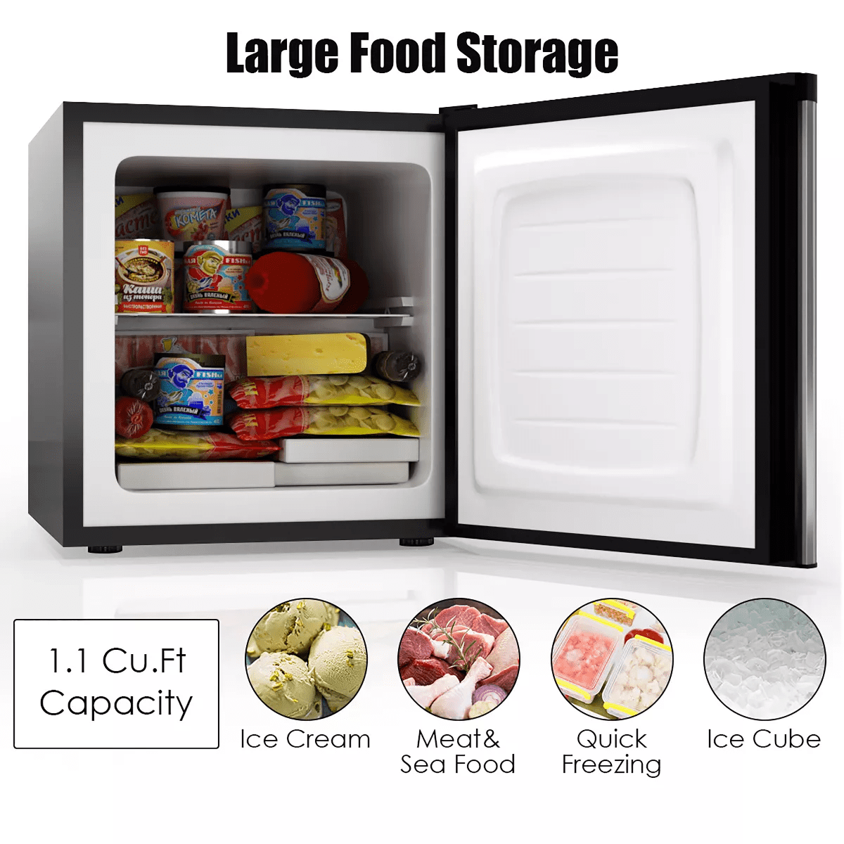 STAKOL 1.1 Cu.Ft. Compact Single Door Mini Upright Freezer ( Not Sold to Consumers Located in California) - Image 2