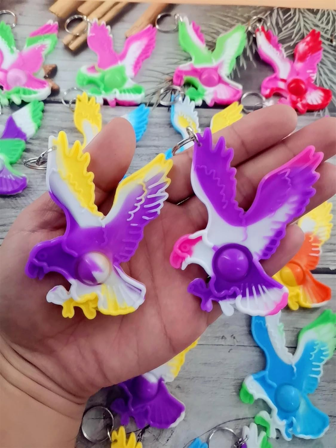30 Packs Eagle Fly Item Assorted Fidgets Toys for Kids Children Classroom Students Gifts from Teacher,Independence Day Party Bubble Favors - Image 3