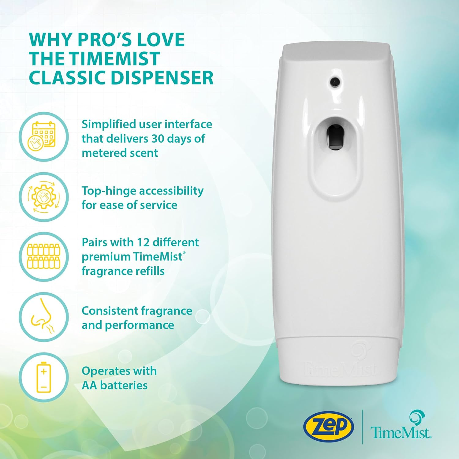 Classic Metered Aerosol Air Freshener Fragrance Dispenser - (Case of 6) 1047717 - Great for Odor Control in Kitchen, Bathroom, Locker Room, Breakroom and Washroom - Image 3