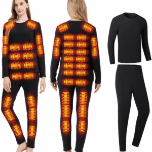Heated Thermals Underwear Set for Men Women USB 42 Zone Intelligent Heated Winter Ski Thermal Bottoms Tops & S-4XL