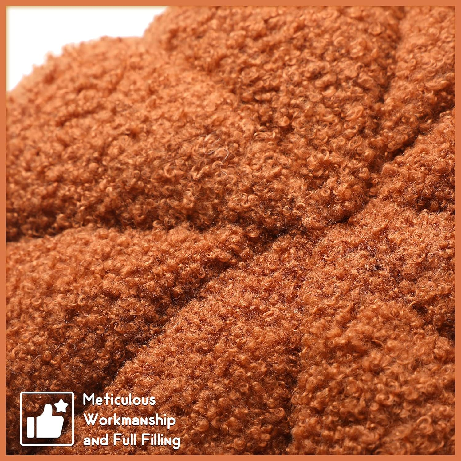 2 Pcs Simulated Pumpkin Pillow Plush 11 X 9.5 Inch 3D Cushion Fall Decorations Stuffed Throw Pillows Toy for Thanksgiving Christmas Halloween Bedroom Sofa Couch Supplies (White,Brown) - Image 4