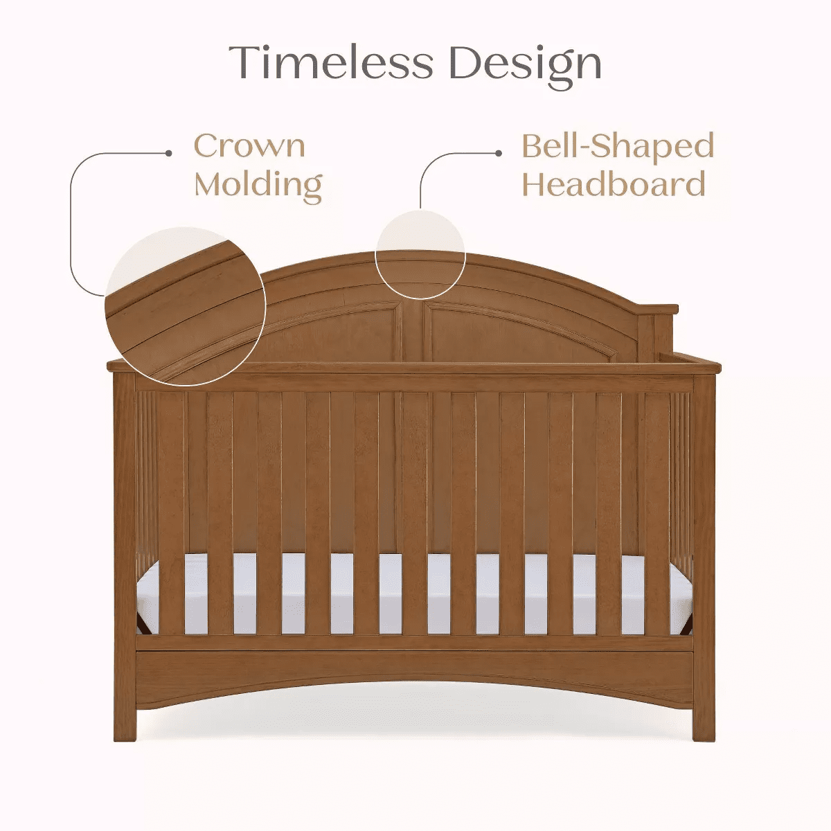 Delta Children Perry 6-In-1 Convertible Crib - Greenguard Gold Certified - Image 9