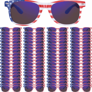 Bulk American Flag Sunglasses for Adult Classic Patriot 4Th of July Independence Day Party Supplies 50/100 Pack
