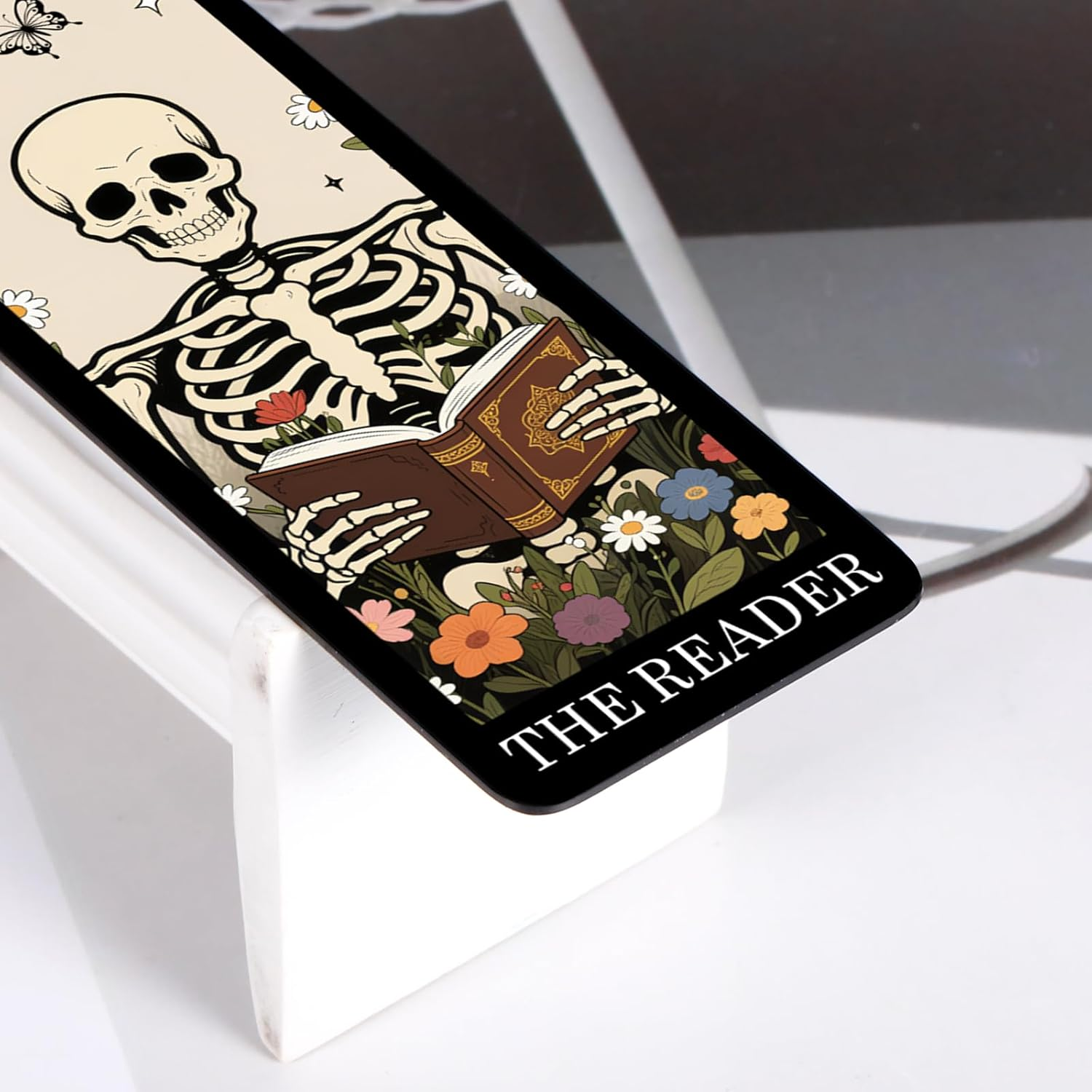 Halloween Gifts for Women Adults - Horror Bookmark Gifts Skeleton Bookmarks Dark Romance Bookmarks Funny Tarot Card Bookmark for Book Lovers - Halloween Boo Basket Items Spooky Gift Basket Stuffers - Image 6