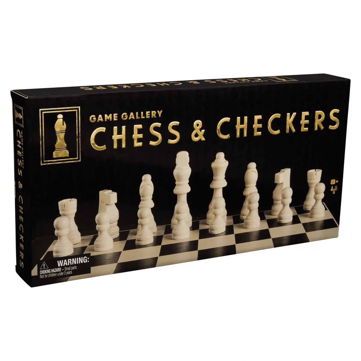 Game Gallery Wood Chess & Checkers Set - Image 5