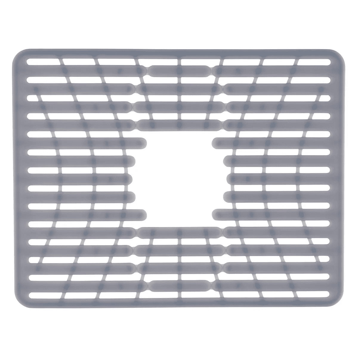 OXO 16.3" X 12.8" Silicone Sink Mat Gray: Kitchen Sink Protector & Dish Drying Rack - Image 2
