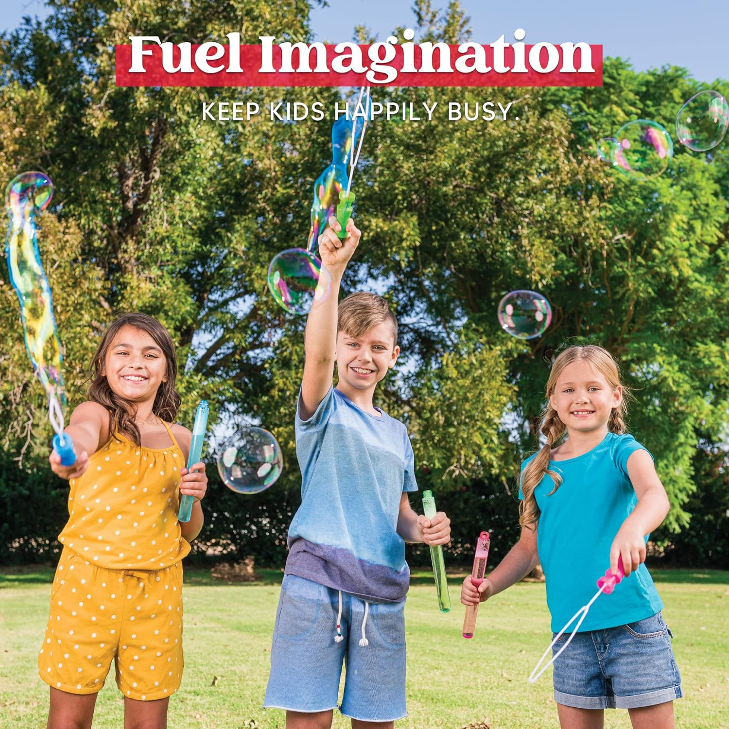 24 Pack 14.6’’ Big Bubble Wands Bulk (2 Dozen) for Summer Toy, Outdoor/Indoor Activity Use, Easter, Bubbles Party Favors Supplies for Kids - Image 5