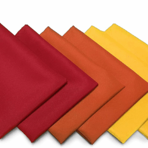 Thanksgiving/Fall Cloth Napkin Sets (6 Pack, Gold/Burnt Orange/Red)