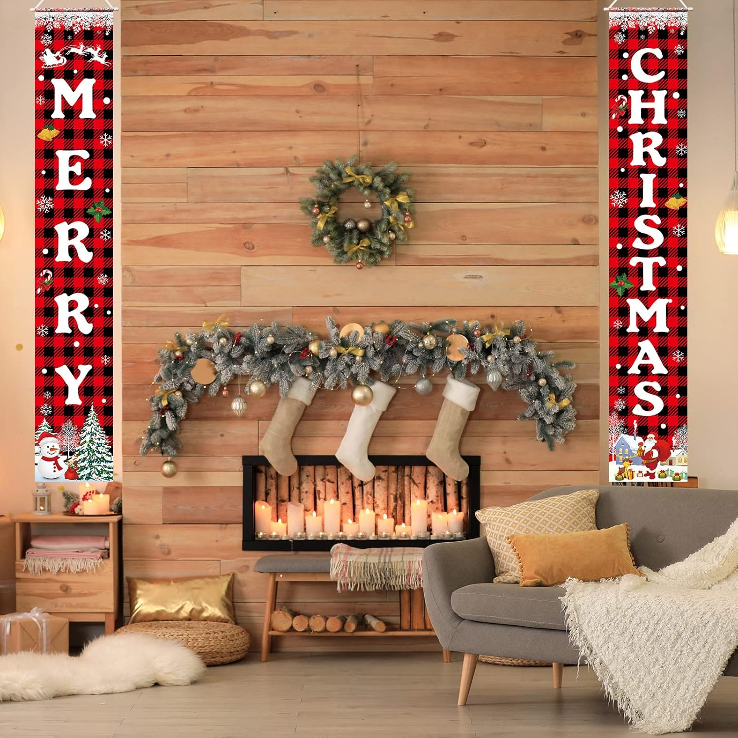 Christmas Decorations Merry Christmas Banner Xmas Porch Door Sign Welcome Banner for Wall Home Party Decor Christmas Decorations Indoor Outdoor - Image 8