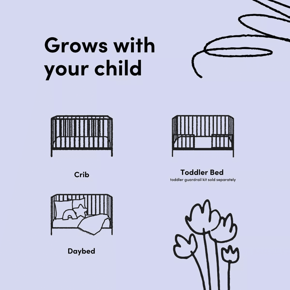 Storkcraft Pasadena 3-In-1 Convertible Crib - Image 9