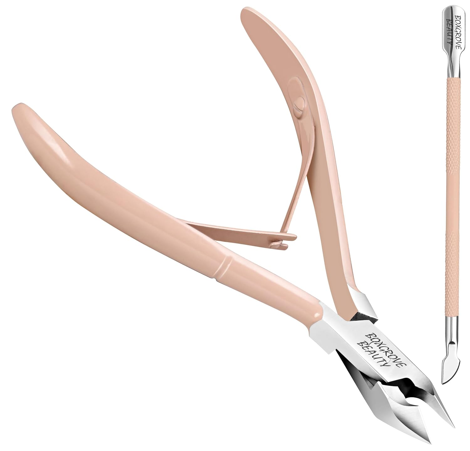 Professional Cuticle Cutter & Pusher Trimmer Manicure Tools with Double Spring– Perfect Nail Care Tool for Manicure & Pedicure Beauty at Home/Spa/Saloon