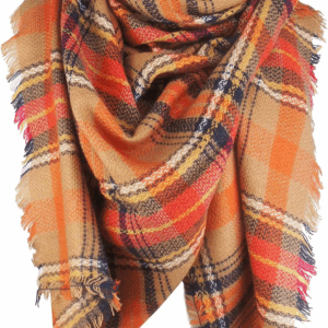 Women'S Fall Winter Scarf Classic Tassel Plaid Tartan Warm Soft Chunky Large Blanket Wrap Shawl Scarves