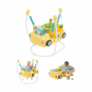 Fisher-Price Baby to Toddler Learning Toy 2-In-1 Servin’ up Fun Jumperoo Activity Center with and Shape Sorting Puzzle Play