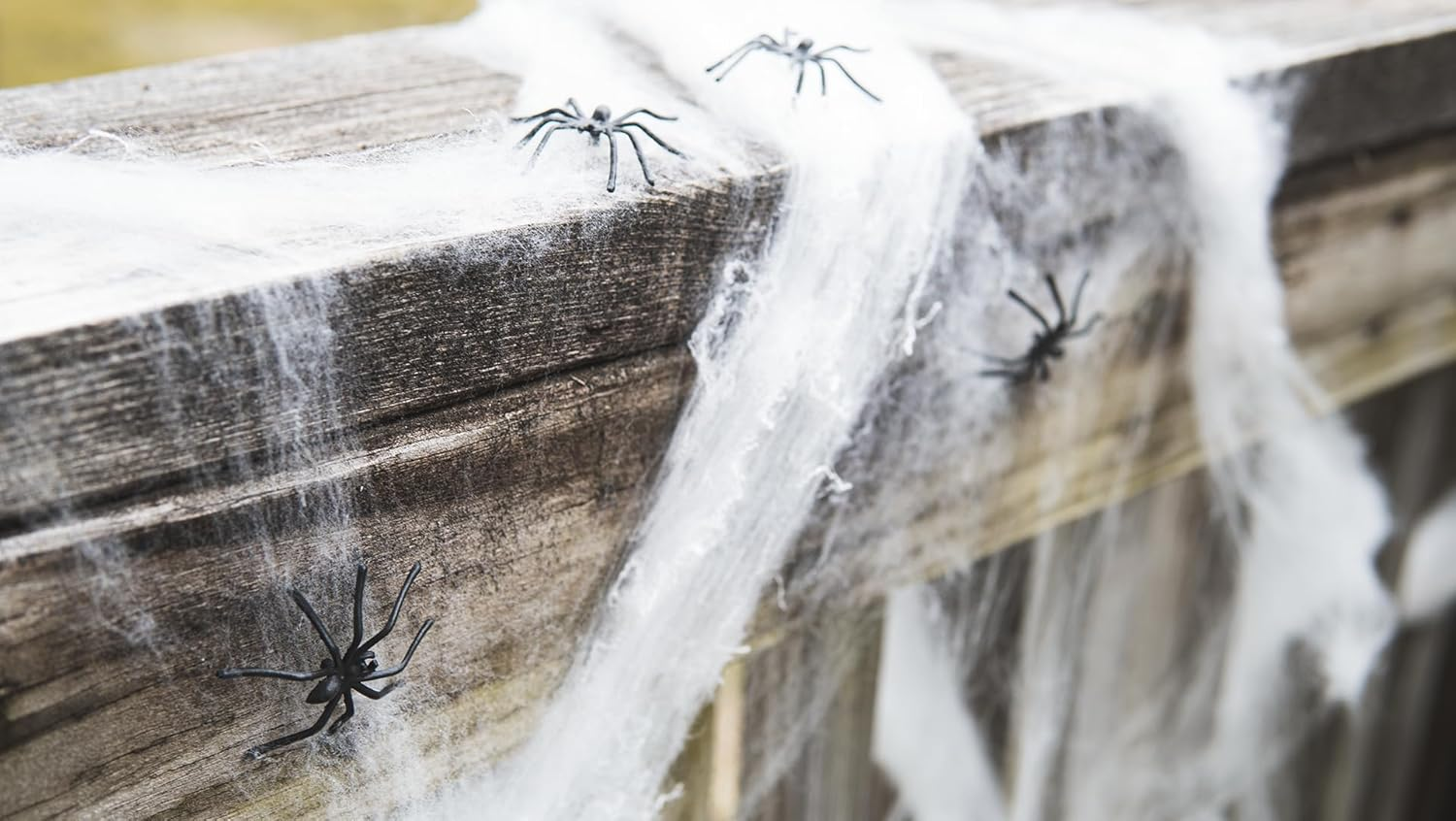 Halloween Spider Web Decoration, 200 Sqare Feet & Plastic Spiders, Halloween Party Supplies, Spider Webs (Small, 200 Sq Feet) (8 Fake Spiders Included) - Image 3