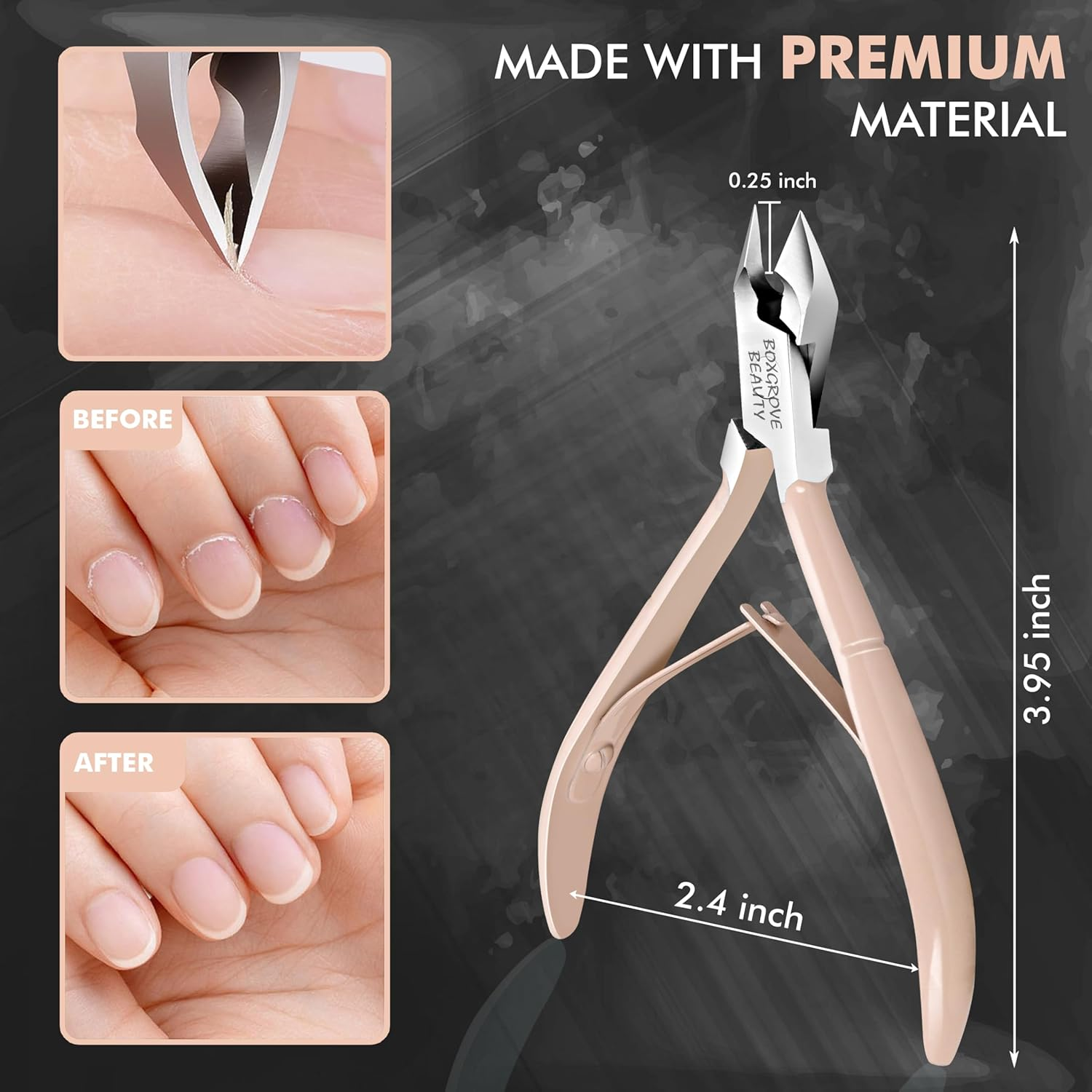 Professional Cuticle Cutter & Pusher Trimmer Manicure Tools with Double Spring– Perfect Nail Care Tool for Manicure & Pedicure Beauty at Home/Spa/Saloon - Image 3