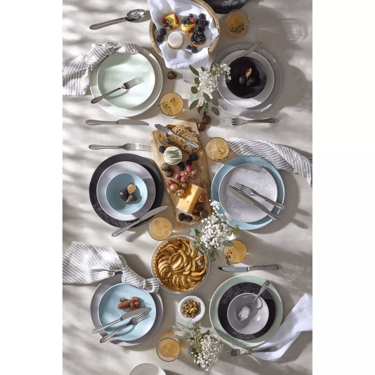 Oneida 45Pc Brynn Flatware Set Silver: Stainless Steel, Service for 8, Dishwasher-Safe, Includes Serving & Dinner Pieces - Image 3