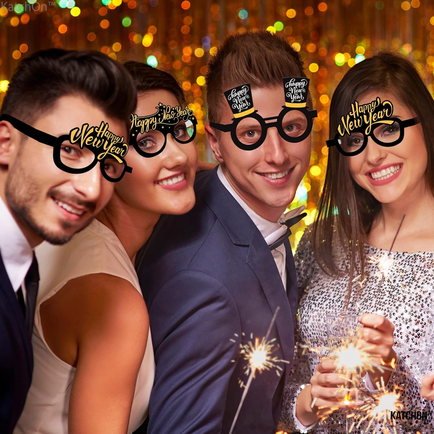 , Happy New Year Glasses 2026 - Pack of 12 | New Years Eve Glasses, New Years Eve Party Supplies 2026 - Image 7