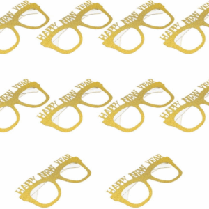 Happy New Year Glasses,Glitter Glasses Frames,2025 New Years Eve Party Decorations,Happy New Year Party Favor,10Pcs