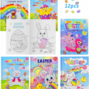 12 Pack Easter Coloring Books for Kids-Easter Day Activity Books for Boys and Girls Ages 2-12, Easters Basket Stuffer Gifts Party Favor Books for Home, School Class Coloring Activity and Decorations
